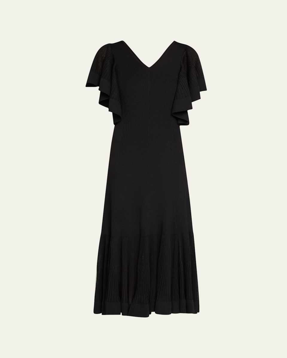 Illuminate Pleated Frill Maxi Dress